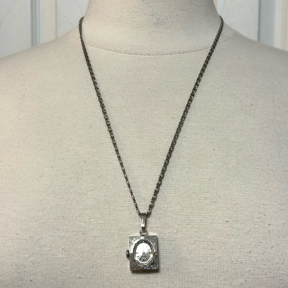 Rodania Silver Watch Necklace Silver Chain with some  tarnish